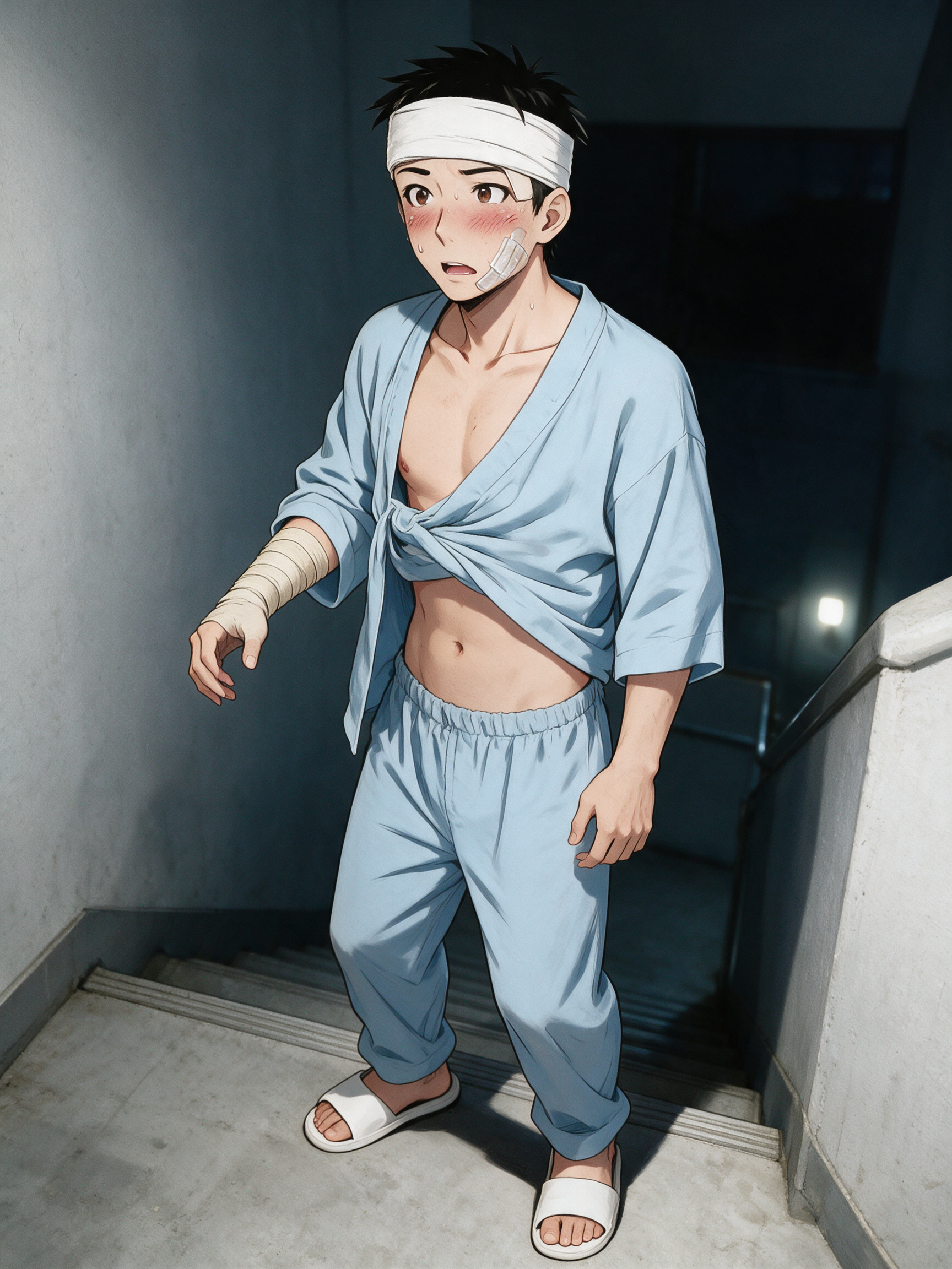 Bandaged patient