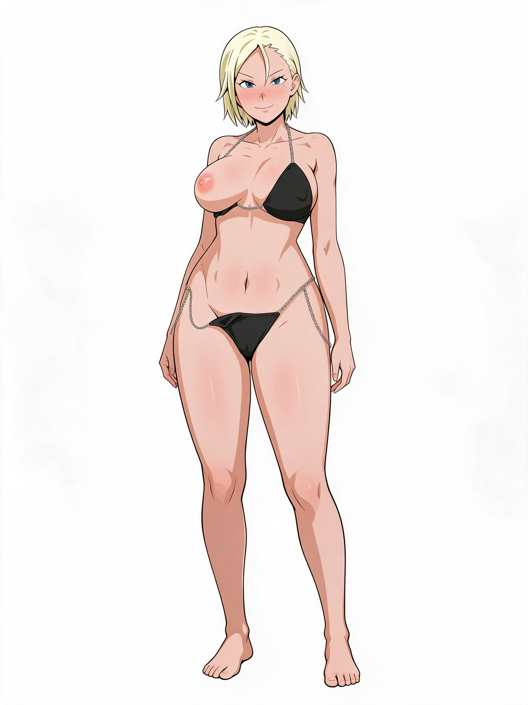 Blonde resort guest