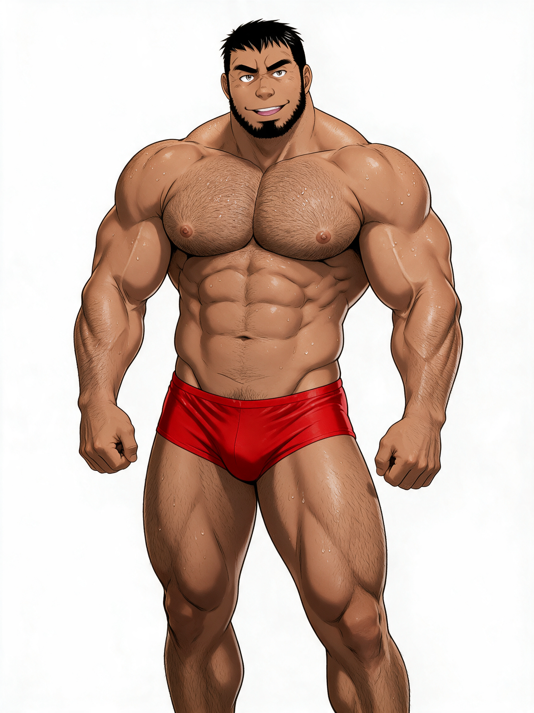 Bearded male participant