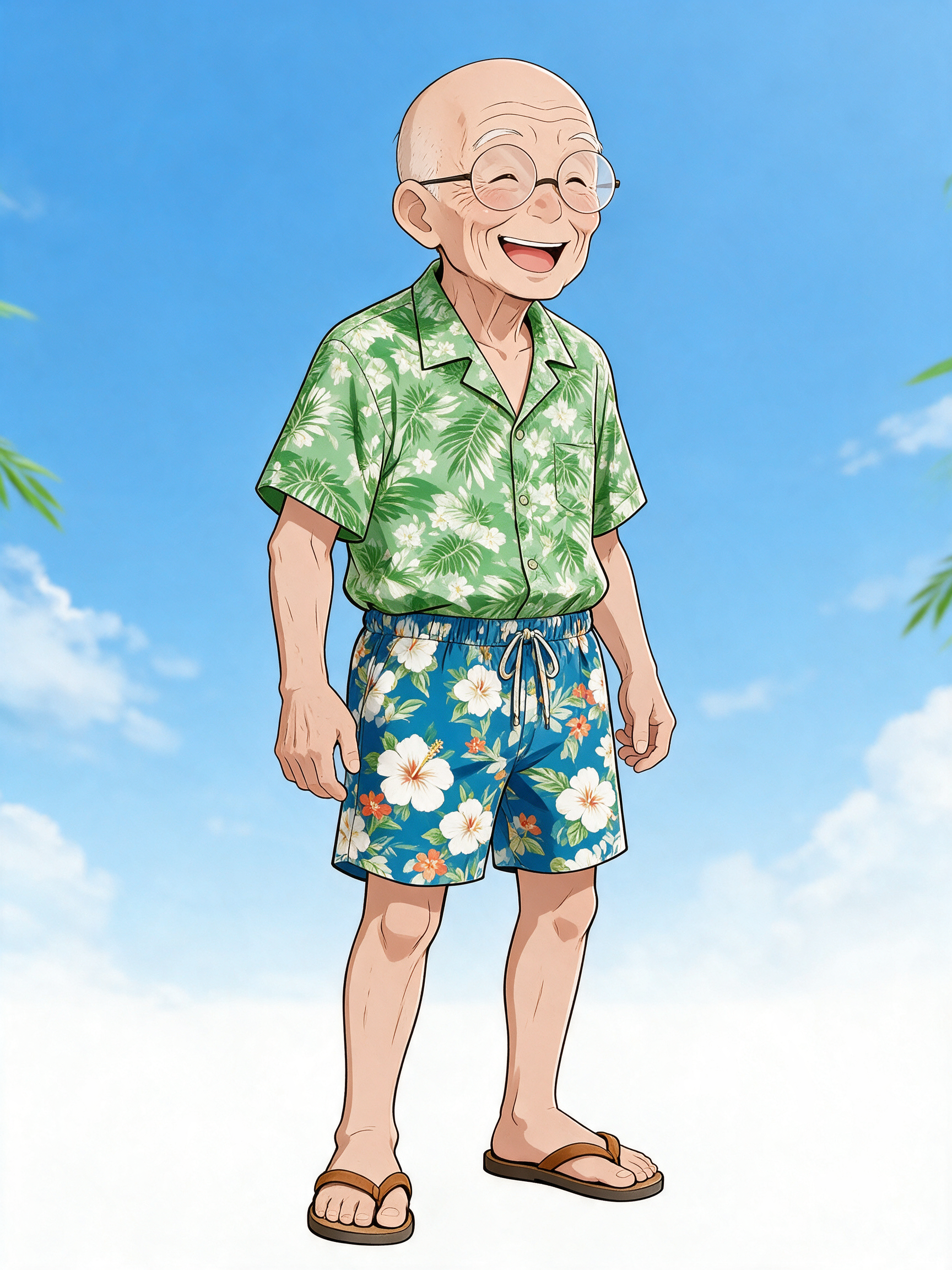 Elderly resort guest